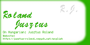 roland jusztus business card